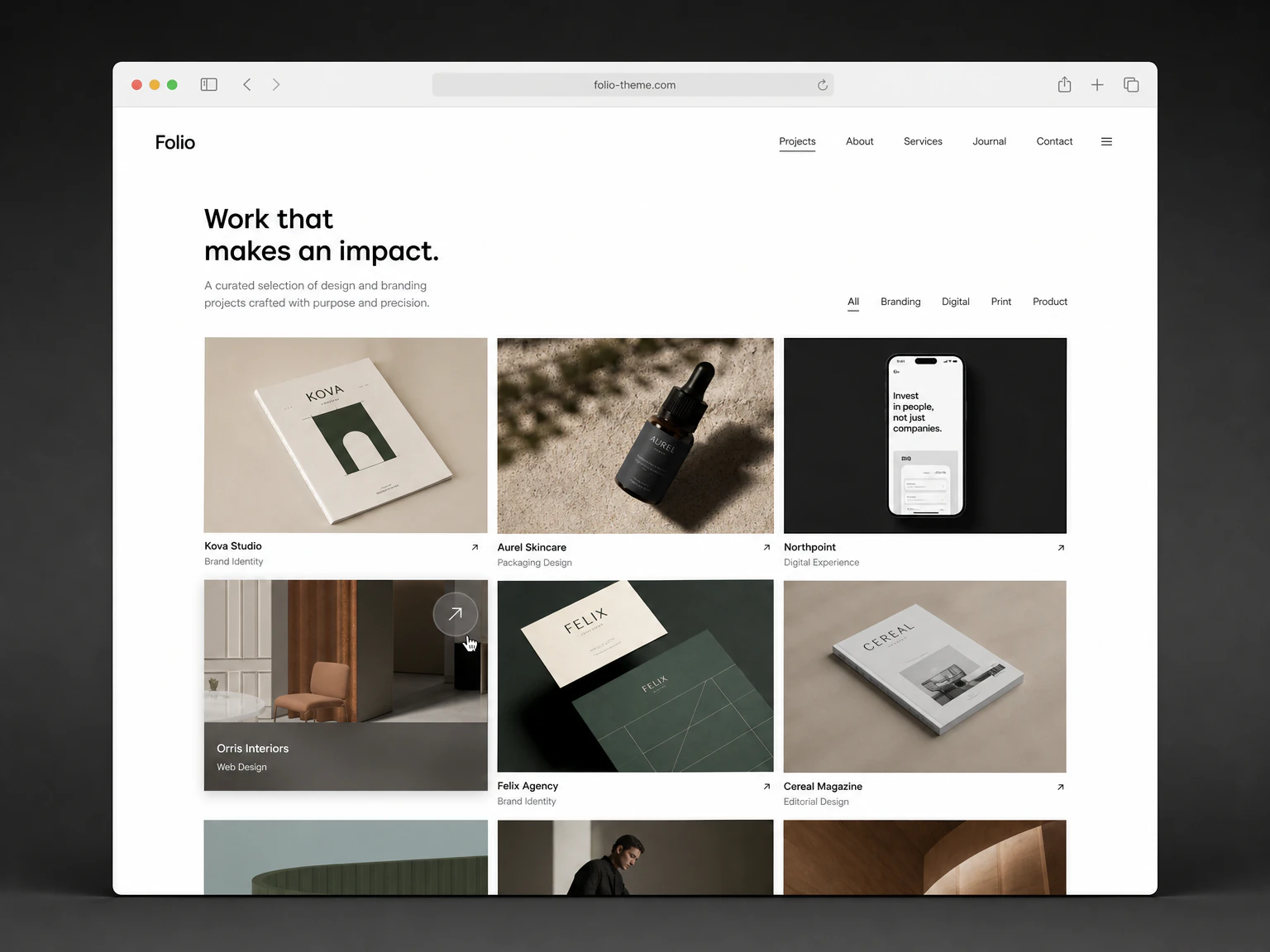 Folio theme preview