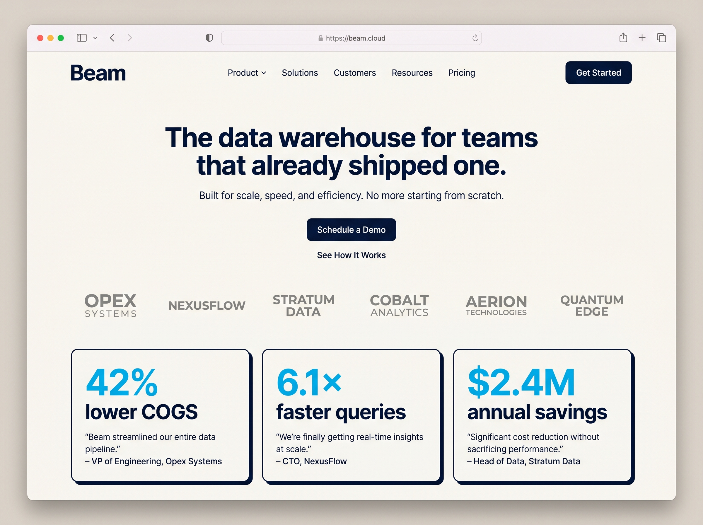 Beam theme preview