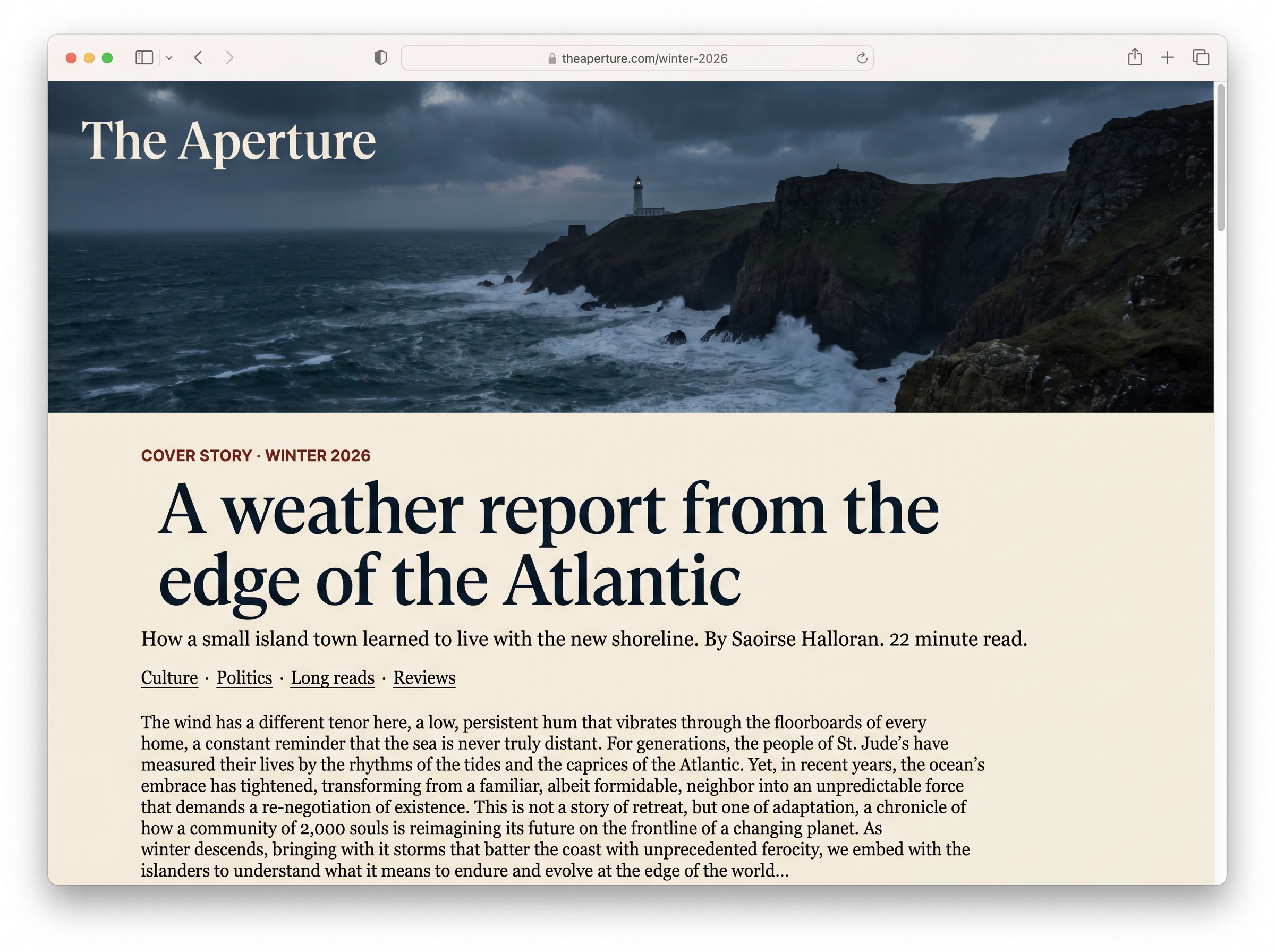 Editorial theme preview