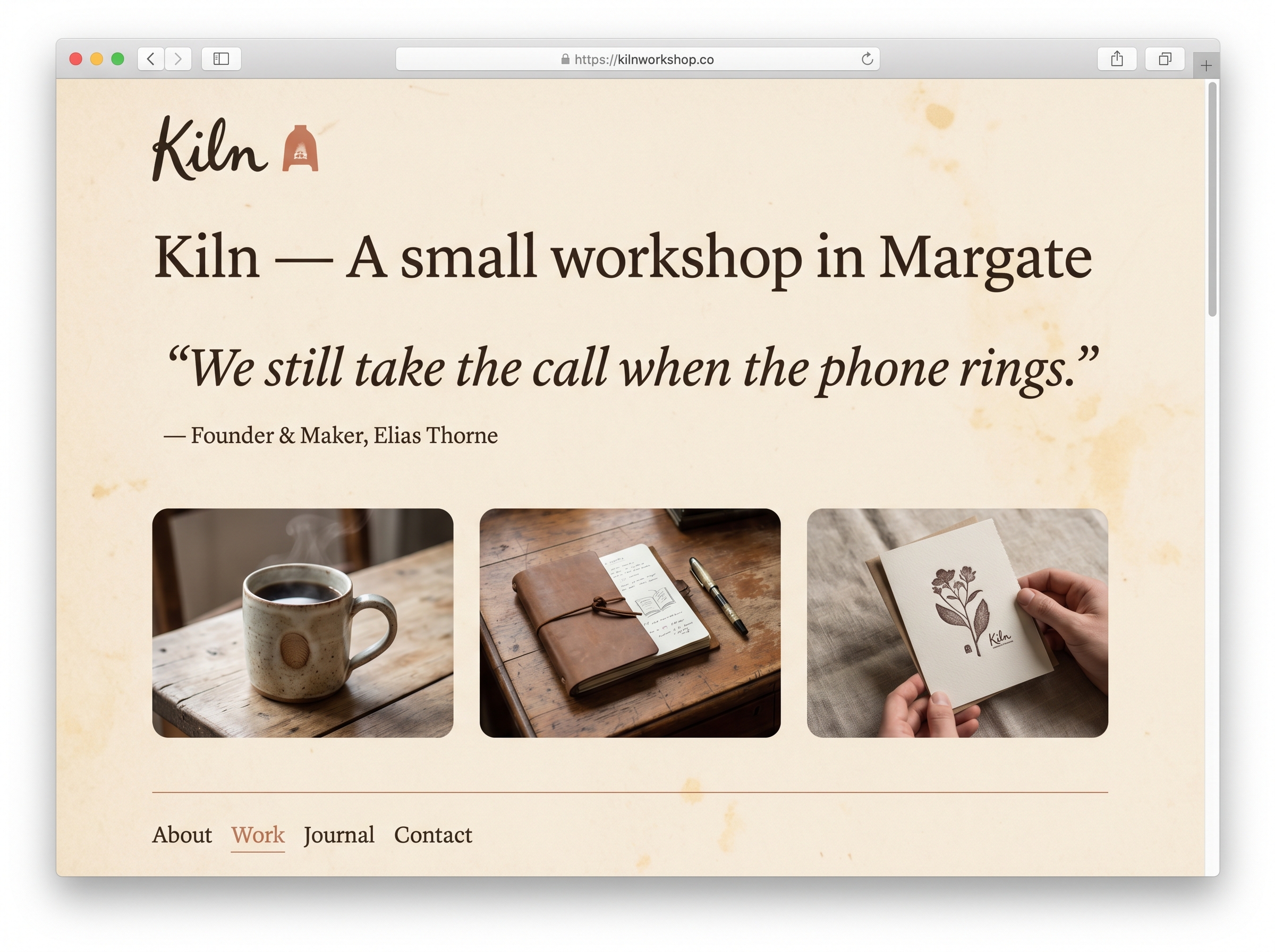 Kiln theme preview
