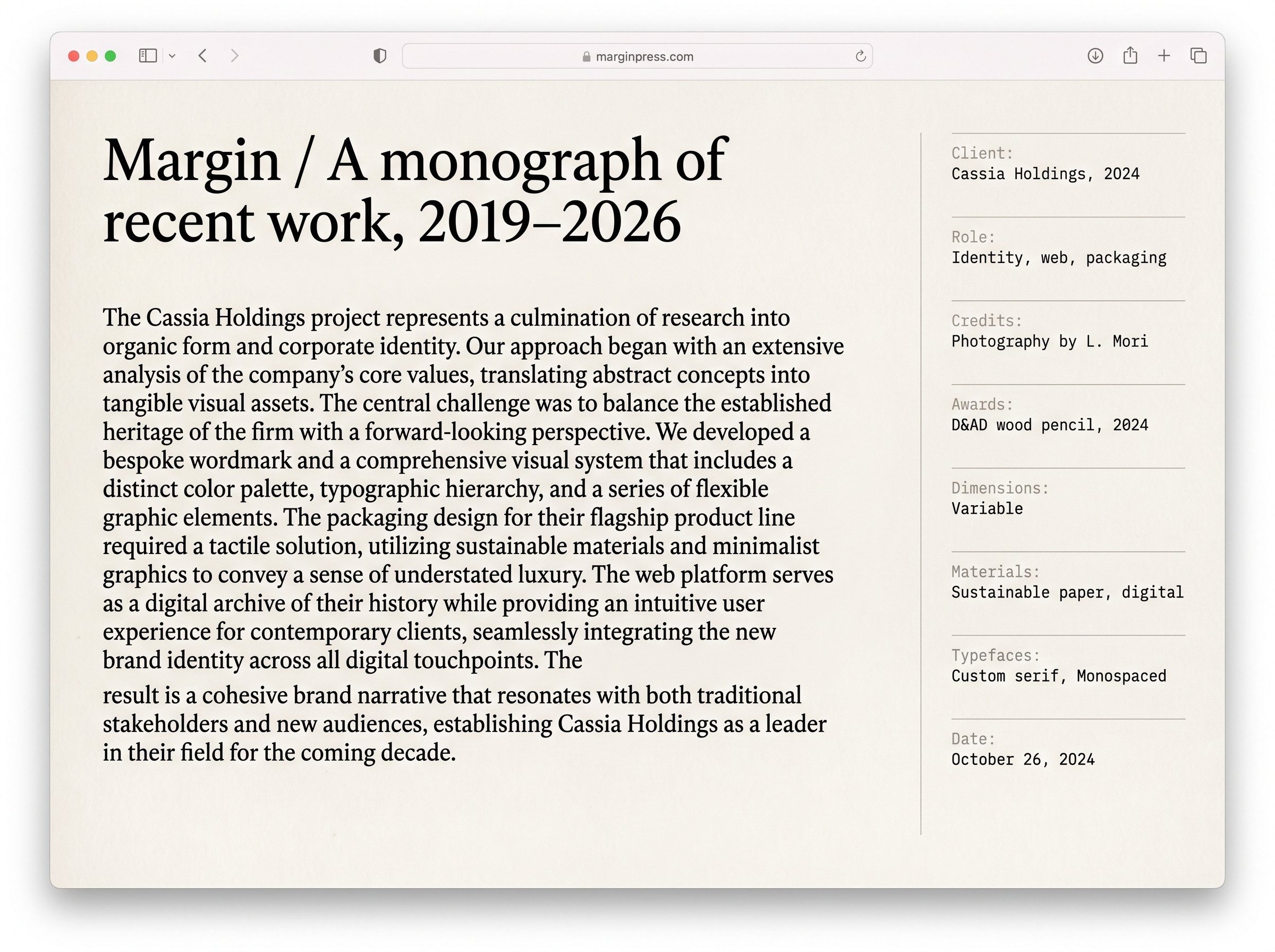 Margin theme preview