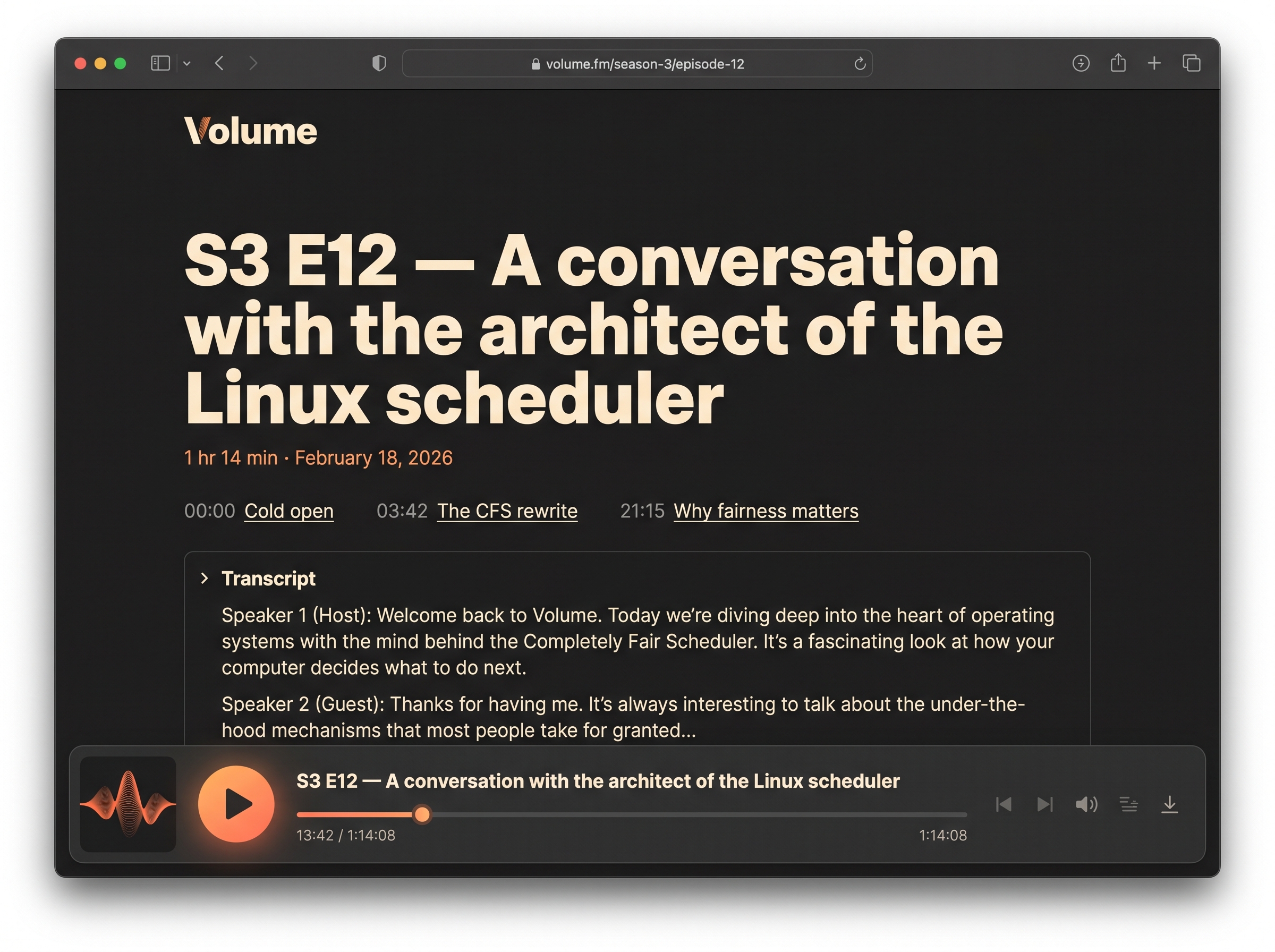 Volume theme preview
